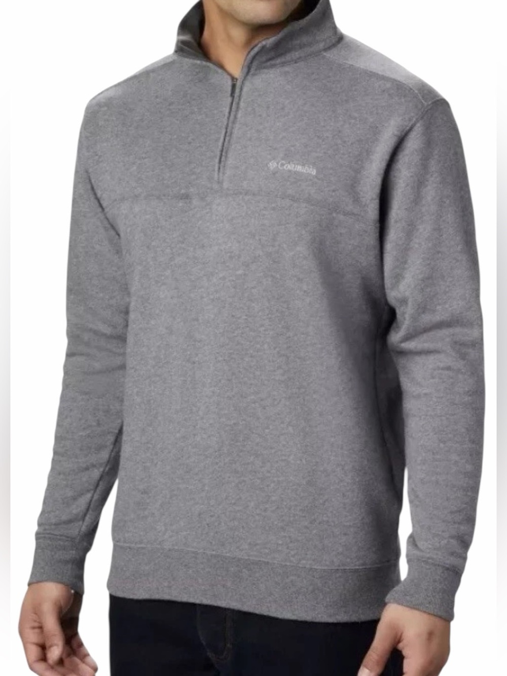 Columbia Men's Heather Gray Quarter-Zip Pullover Sweatshirt